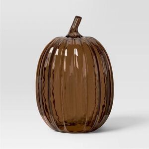 Large Glass Pumpkin Amber - Threshold